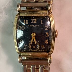Hamilton Vintage Gold and Black Watch